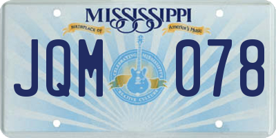 MS license plate JQM078