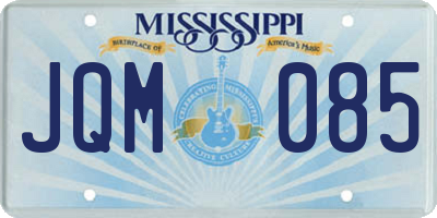 MS license plate JQM085