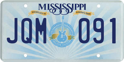 MS license plate JQM091