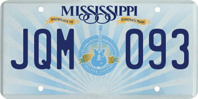 MS license plate JQM093