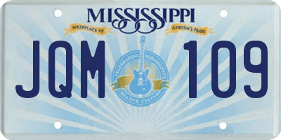 MS license plate JQM109