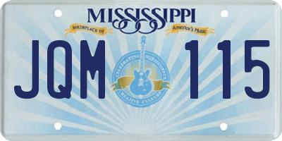 MS license plate JQM115