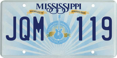 MS license plate JQM119