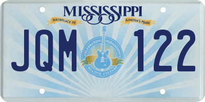 MS license plate JQM122