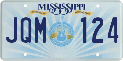 MS license plate JQM124