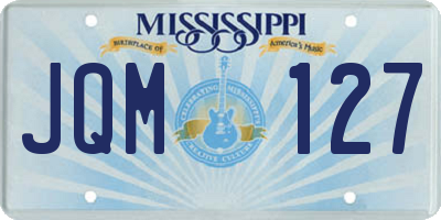 MS license plate JQM127