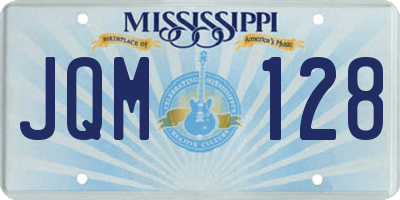 MS license plate JQM128