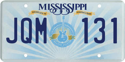 MS license plate JQM131