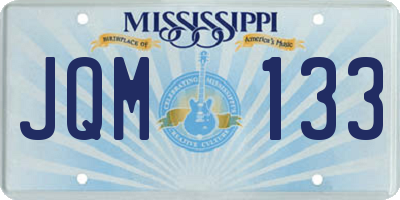 MS license plate JQM133