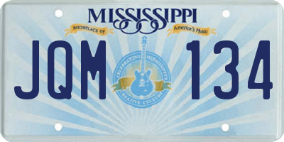 MS license plate JQM134