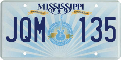 MS license plate JQM135