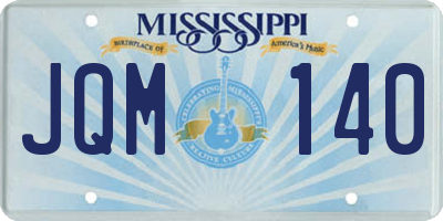 MS license plate JQM140