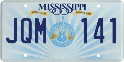 MS license plate JQM141