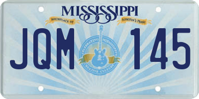 MS license plate JQM145
