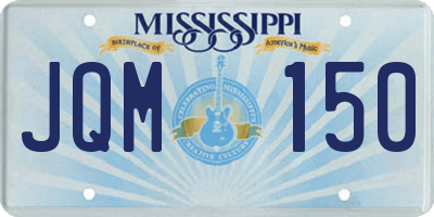 MS license plate JQM150