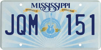 MS license plate JQM151