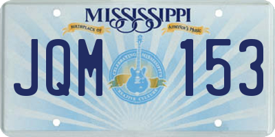 MS license plate JQM153