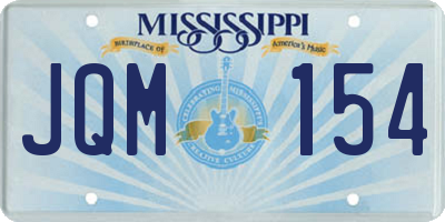 MS license plate JQM154