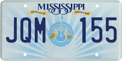 MS license plate JQM155