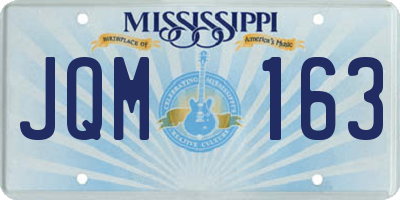 MS license plate JQM163