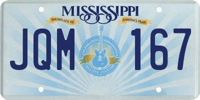 MS license plate JQM167