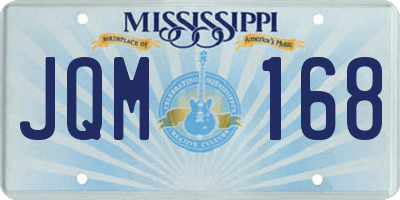 MS license plate JQM168