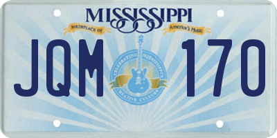 MS license plate JQM170