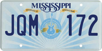 MS license plate JQM172