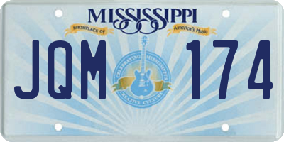 MS license plate JQM174