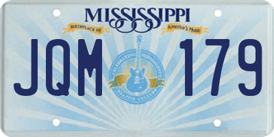 MS license plate JQM179