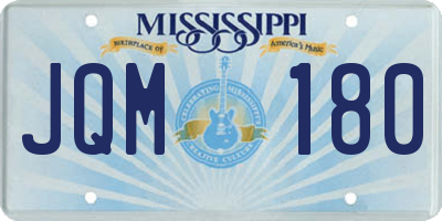 MS license plate JQM180
