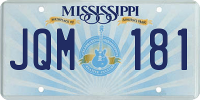 MS license plate JQM181