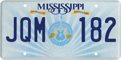 MS license plate JQM182