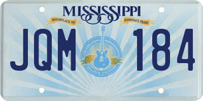 MS license plate JQM184