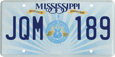 MS license plate JQM189
