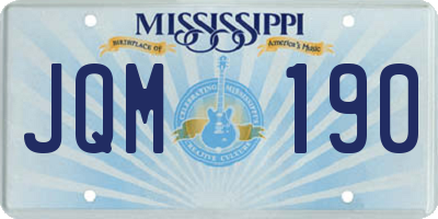 MS license plate JQM190