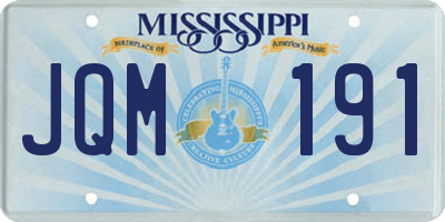 MS license plate JQM191