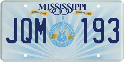 MS license plate JQM193