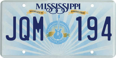 MS license plate JQM194