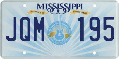 MS license plate JQM195