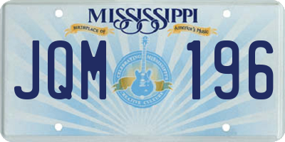 MS license plate JQM196