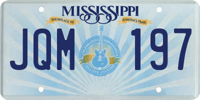 MS license plate JQM197