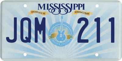 MS license plate JQM211