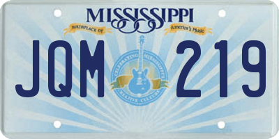 MS license plate JQM219
