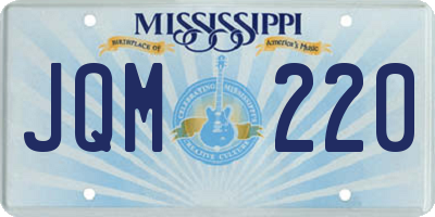 MS license plate JQM220