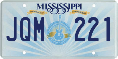 MS license plate JQM221