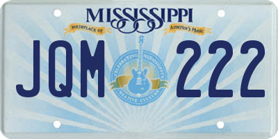 MS license plate JQM222