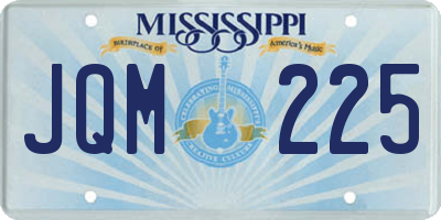 MS license plate JQM225
