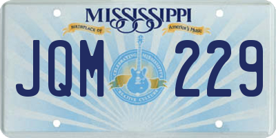MS license plate JQM229