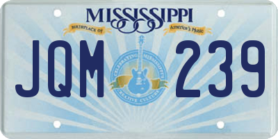 MS license plate JQM239